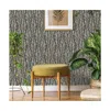 Tempaper Block Print Leaves Peel And Stick Wallpaper In Black Jade
