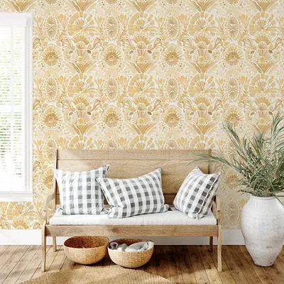 Tempaper Bohemia Peel & Stick Wallpaper In Yellow