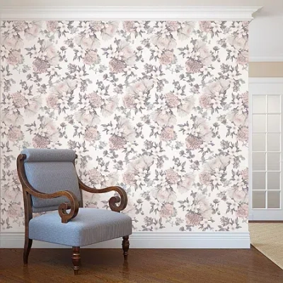 Tempaper Botanical Blossom Peel & Stick Wallpaper In Pink