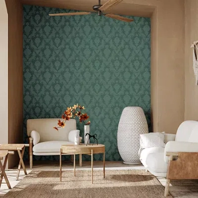 Tempaper Damsel Peel & Stick Wallpaper In Blue