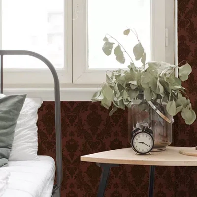 Tempaper Damsel Peel & Stick Wallpaper In Red