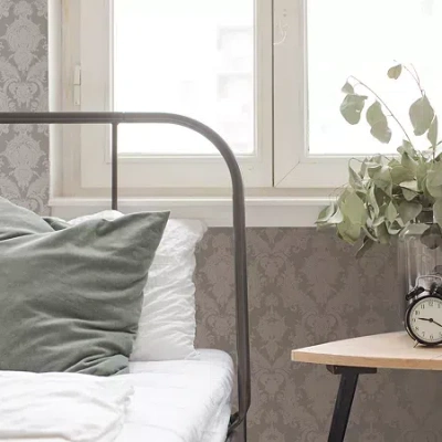 Tempaper Damsel Peel & Stick Wallpaper In Silver