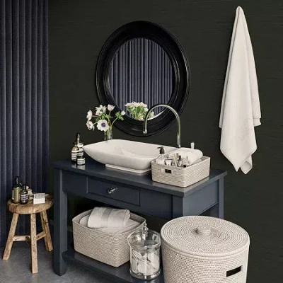 Tempaper Faux Horizontal Peel & Stick Wallpaper In Black