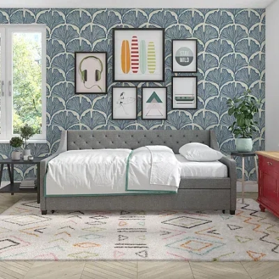 Tempaper Feather Palm Peel & Stick Wallpaper In Blue