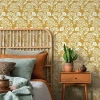 Tempaper Floral Damask Peel & Stick Wallpaper In Yellow