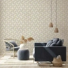 Tempaper Grasscloth Fan Peel & Stick Wallpaper In Yellow