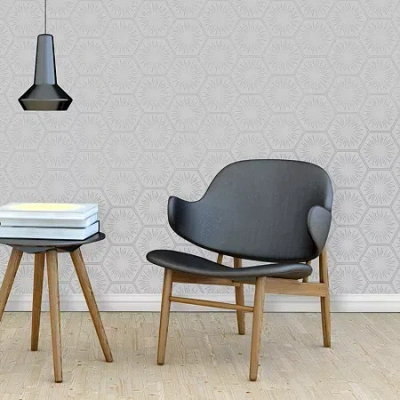 Tempaper Hello Peel & Stick Wallpaper In Silver