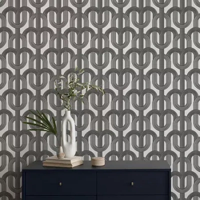Tempaper Lattice Peel & Stick Wallpaper In Black