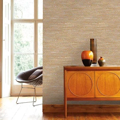 Tempaper Moire Peel & Stick Wallpaper In Yellow
