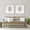 Tempaper Nautical Stripe Peel & Stick Wallpaper In Gray