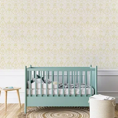 Tempaper Pacific Wave Peel & Stick Wallpaper In Yellow