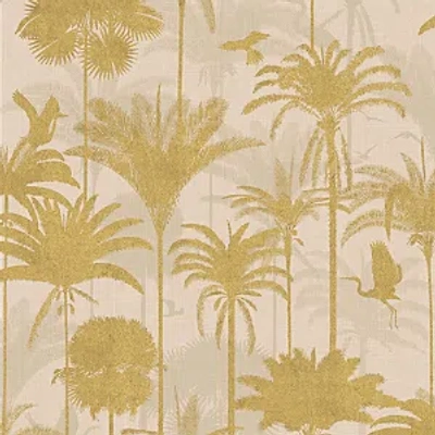 Tempaper Royal Palm Peel And Stick Wallpaper In Gold