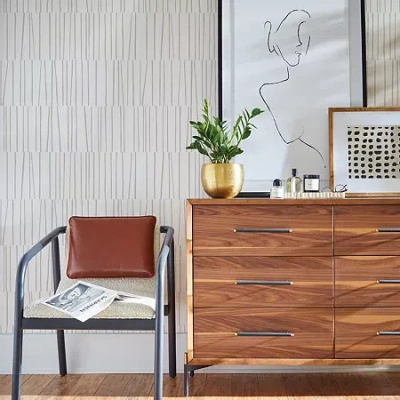 Tempaper Shift Peel & Stick Wallpaper In Gray