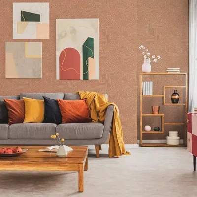 Tempaper Sketch Peel & Stick Wallpaper In Pink