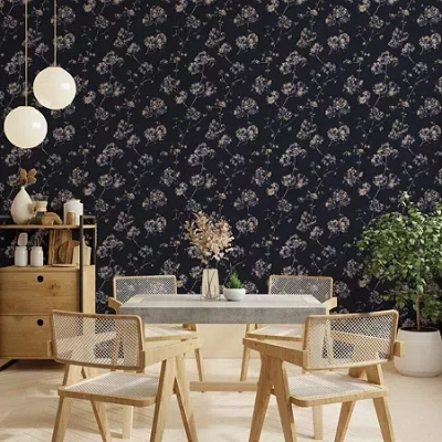 Tempaper Sun-bleached Peel & Stick Wallpaper In Black