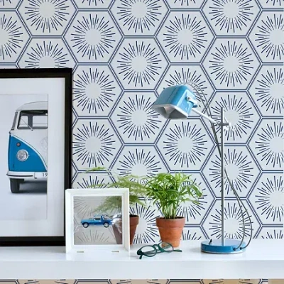 Tempaper Sunshine Peel & Stick Wallpaper In Blue