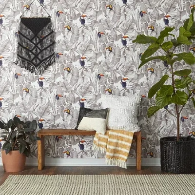 Tempaper Toucan Peel & Stick Wallpaper In Gray