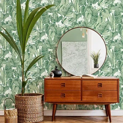 Tempaper Tropical Peel & Stick Wallpaper In Green