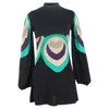 Temperley London Abstract Knit Mini Dress In Black Silk In Black