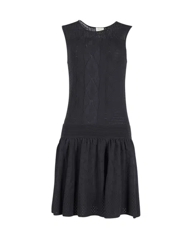 Temperley London Acacia Knit Dress In Black Viscose