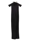 Temperley London Adalina Embellished Halter-neck Maxi Dress In Black