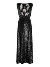 Temperley London Adalina Sequin-embellished Maxi Dress In Black