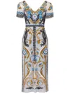 Temperley London Alessia Midi Dress In Blue