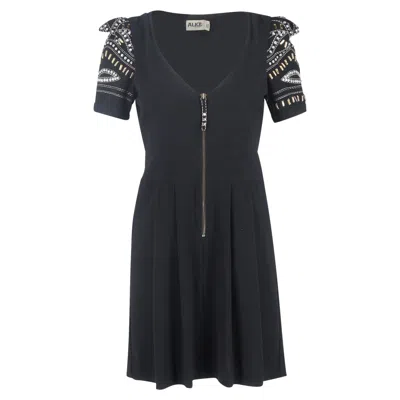 Temperley London Alice Temperley Ghana Puff Sleeve Mini Dress In Black Polyester In Gray