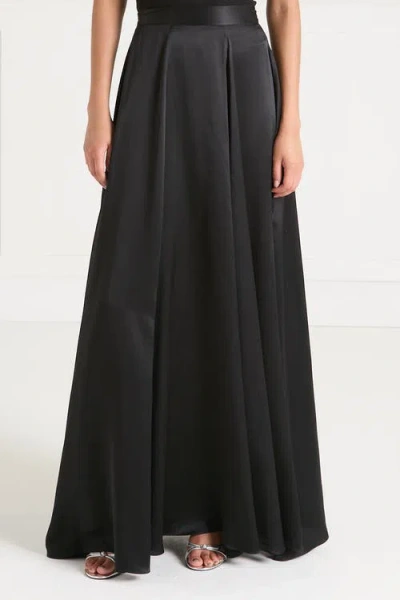 Temperley London Amerie Satin Skirt In Black