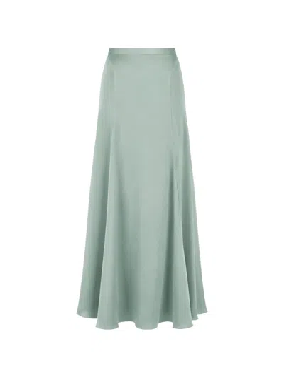 Temperley London Amerie Side-slit Maxi Skirt In Green