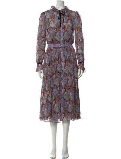 Pre-owned Temperley London Animal Print Long Dress In Multi