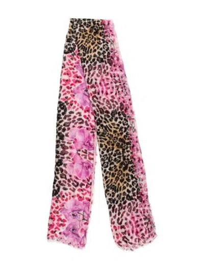 Pre-owned Temperley London Animal Print Scarf In Pink