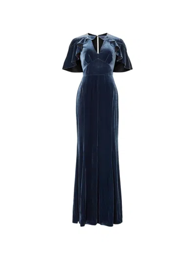 Temperley London Ashcombe Maxi Dress In Blue