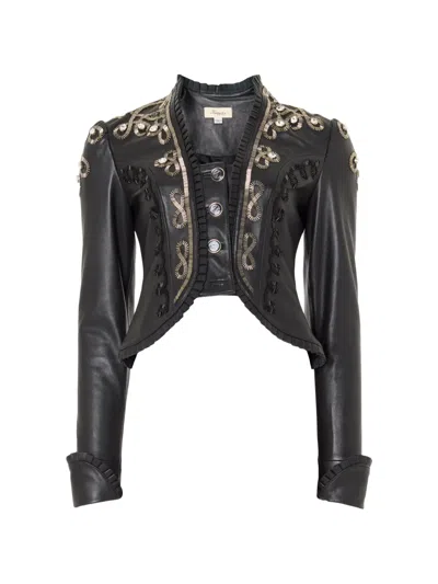Temperley London Balthazar Embroidery Jacket In Gray