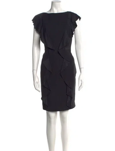 Pre-owned Temperley London Bateau Neckline Knee-length Dress In Black