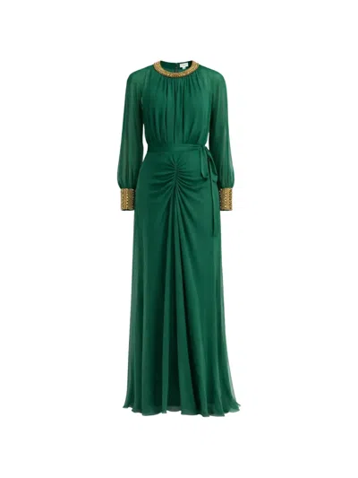 Temperley London Beaded Tahira Gown In Black