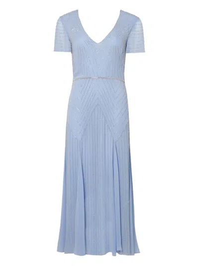 Temperley London Perlenverziertes Abendkleid Mit V-ausschnitt