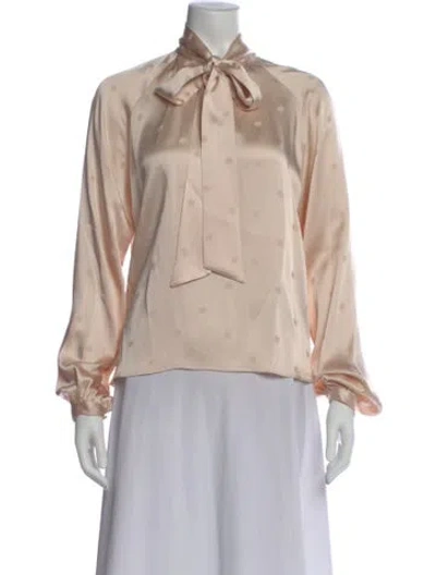 Pre-owned Temperley London Cashmere Patterned Blouse In Neutral