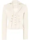 Temperley London Castell Cropped Blazer In Neutrals