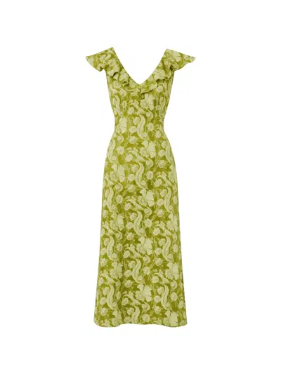 Temperley London Celine Ruffled Floral-print Dress In Multi