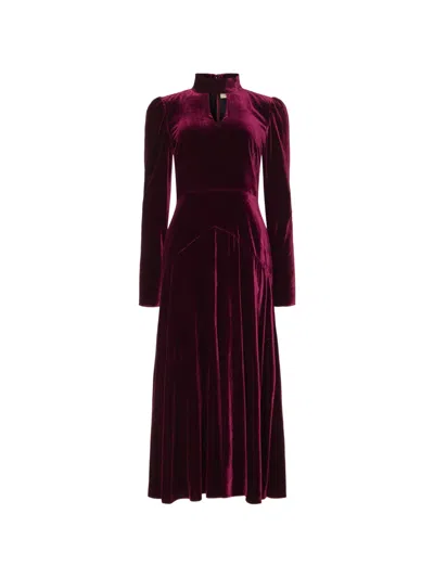 Temperley London Clarice Midi Dress In Purple