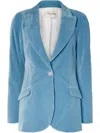 Temperley London Clove Velvet Blazer In Blue