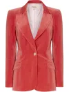 Temperley London Clove Velvet Blazer In Red