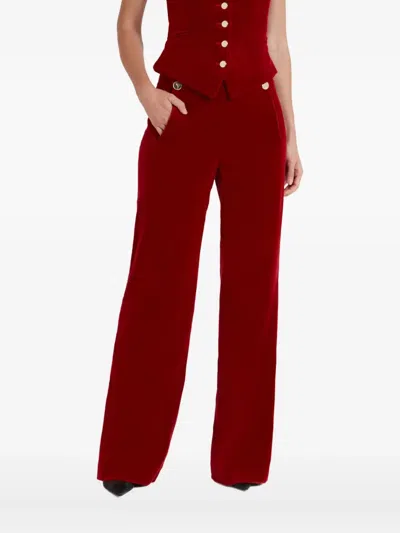 Temperley London Clove Velvet Trousers In Red