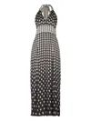 Temperley London Cowrie Print Halter Jumpsuit In Black