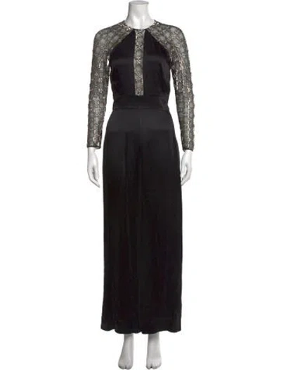 Pre-owned Temperley London Crew Neck Jumpsuit In Black