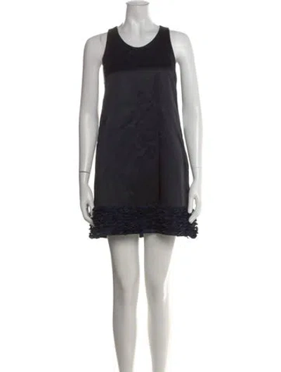 Pre-owned Temperley London Crew Neck Mini Dress In Black