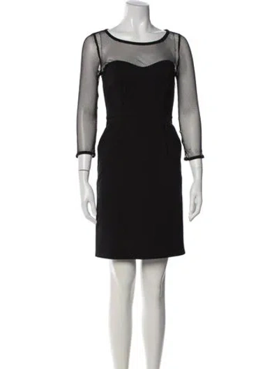Pre-owned Temperley London Crew Neck Mini Dress In Black