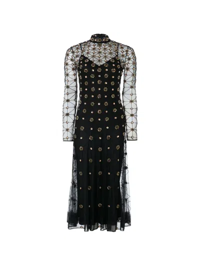 Temperley London 크로스본 래티스 이브닝 드레스