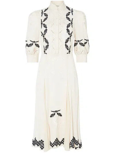 Temperley London Daphne Midi Dress In Neutrals